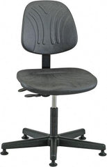 Bevco - 15 to 20" High Adjustable Chair - 23" Wide x 23" Deep, Polyurethane Seat, Black - Best Tool & Supply