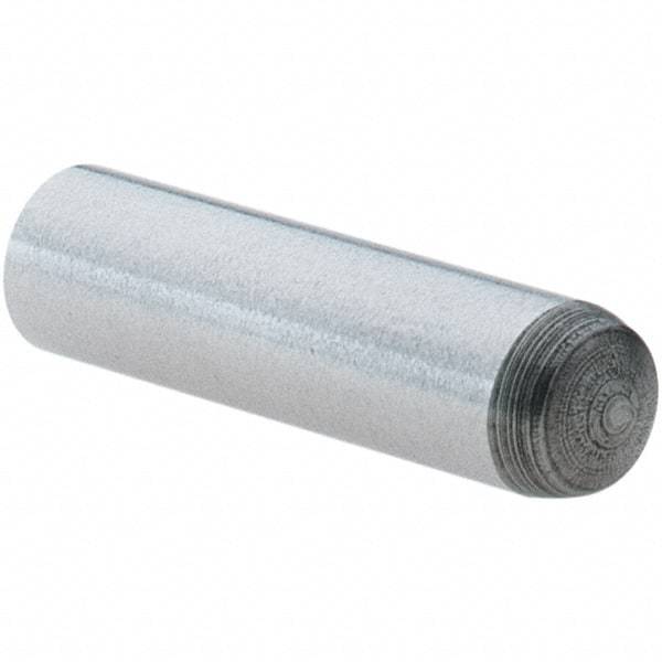 Value Collection - 4mm Diam x 16mm Pin Length Grade 8 Alloy Steel Precision Dowel Pin - Bright Finish, 1 Rounded End - Best Tool & Supply