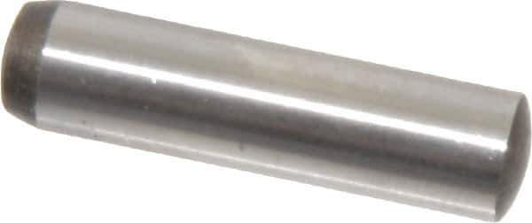 Value Collection - 6mm Diam x 24mm Pin Length Grade 8 Alloy Steel Precision Dowel Pin - Bright Finish, 1 Rounded End - Best Tool & Supply