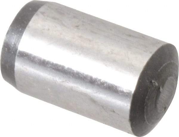 Value Collection - 8mm Diam x 14mm Pin Length Grade 8 Alloy Steel Precision Dowel Pin - Bright Finish, 1 Rounded End - Best Tool & Supply