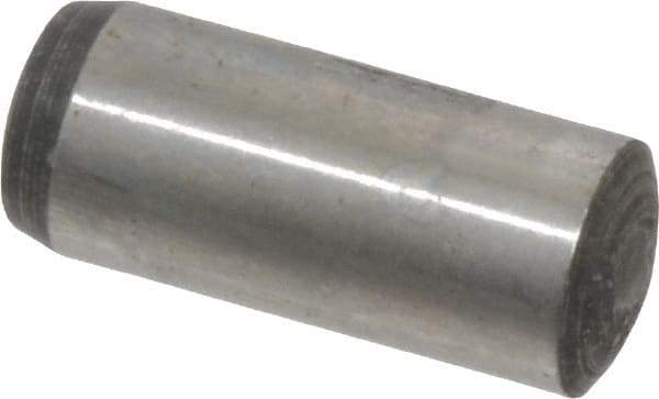 Value Collection - 8mm Diam x 20mm Pin Length Grade 8 Alloy Steel Precision Dowel Pin - Bright Finish, 1 Rounded End - Best Tool & Supply