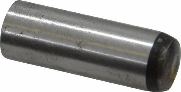 Value Collection - 8mm Diam x 24mm Pin Length Grade 8 Alloy Steel Precision Dowel Pin - Bright Finish, 1 Rounded End - Best Tool & Supply