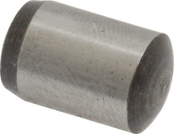 Value Collection - 10mm Diam x 16mm Pin Length Grade 8 Alloy Steel Precision Dowel Pin - Bright Finish, 1 Rounded End - Best Tool & Supply