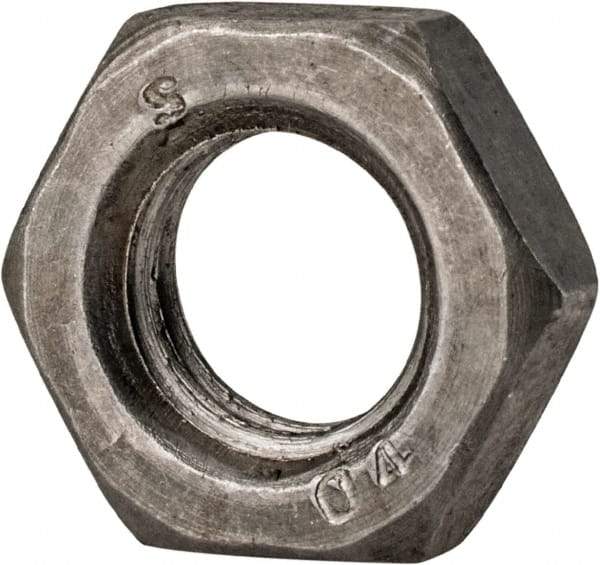 Value Collection - M12x1.75 Steel Right Hand Hex Jam Nut - 19mm Across Flats, 6mm High, Uncoated - Best Tool & Supply