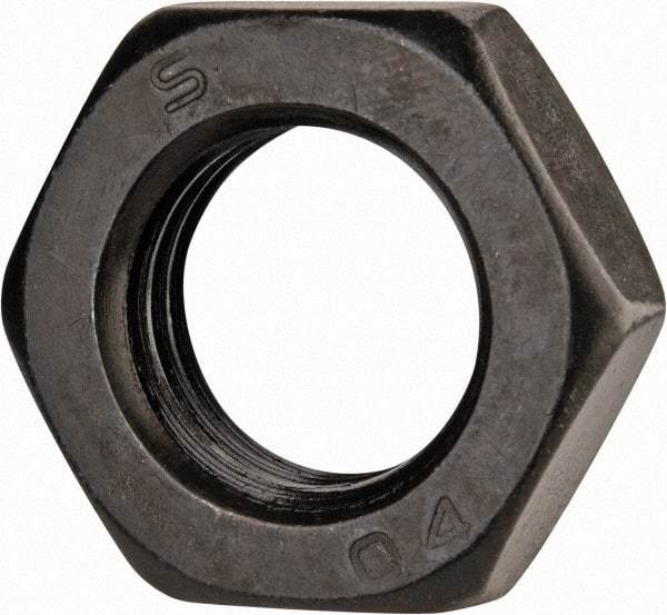 Value Collection - M16x2.00 Steel Right Hand Hex Jam Nut - 24mm Across Flats, 8mm High, Uncoated - Best Tool & Supply