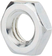 Value Collection - M8x1.25 Steel Right Hand Hex Jam Nut - 13mm Across Flats, 4mm High, Zinc-Plated Finish - Best Tool & Supply