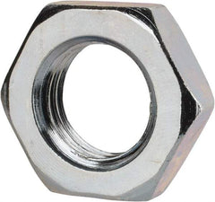 Value Collection - M20x2.50 Steel Right Hand Hex Jam Nut - 30mm Across Flats, 10mm High, Zinc-Plated Finish - Best Tool & Supply