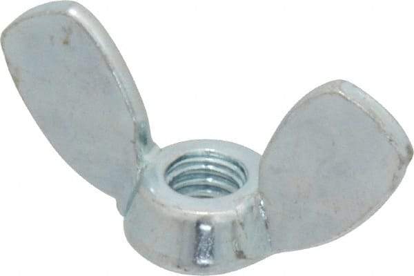 Value Collection - M6x1.00, Zinc Plated, Iron Standard Wing Nut - 2.7mm Wing Span, 15mm Wing Span - Best Tool & Supply