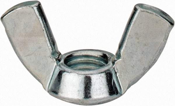 Value Collection - M10x1.50, Zinc Plated, Iron Standard Wing Nut - 4.6mm Wing Span, 23mm Wing Span - Best Tool & Supply