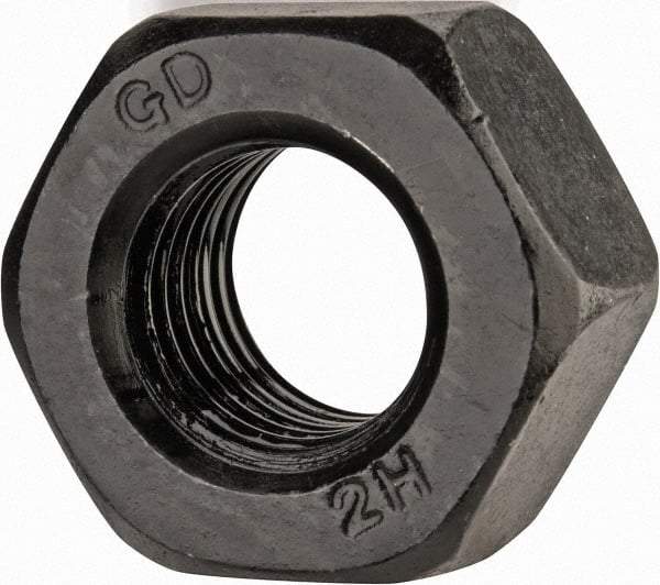 Value Collection - M16x2.00 Steel Right Hand Heavy Hex Nut - 29.56mm Across Flats, 17mm High, Uncoated - Best Tool & Supply