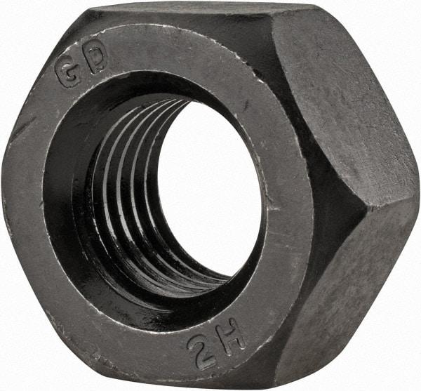 Value Collection - M24x3.00 Steel Right Hand Heavy Hex Nut - 45.2mm Across Flats, 24mm High, Uncoated - Best Tool & Supply