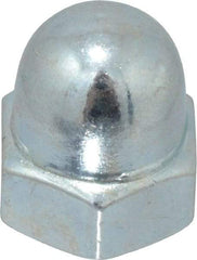 Value Collection - M6x1 10mm Width Across Flats, Zinc Plated, Steel Acorn Nut - 12mm Overall Height, Grade 2, DIN 1587 - Best Tool & Supply