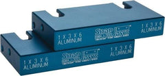 Snap Jaws - 6" Wide x 3" High x 1" Thick, Flat/No Step Vise Jaw - Soft, Aluminum, Fixed Jaw, Compatible with 6" Vises - Best Tool & Supply