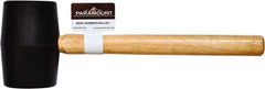 Paramount - 2 Lb Head Rubber Mallet - 15-13/32" OAL, Wood Handle - Best Tool & Supply