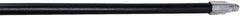 Rubbermaid - 60 x 1-1/16" Wood Handle for Push Brooms - Threaded Connection, Black - Best Tool & Supply