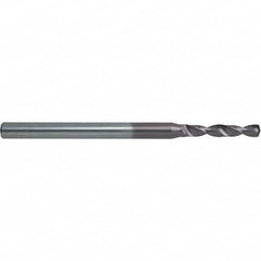 Micro Drill Bit: 0.0492″ Dia, 140 °, Solid Carbide TiAlN Finish, RH Cut, Spiral Flute, Straight-Cylindrical Shank, Series 6400