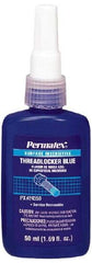 Permatex - 50 mL Bottle, Blue, Medium Strength Liquid Threadlocker - Series 243, 24 hr Full Cure Time, Hand Tool Removal - Best Tool & Supply