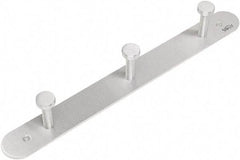 Safco - 3 Hooks, 18" Long x 2-3/4" Deep, Metal Wall/Door Hat/Coat Hook - 2" High - Best Tool & Supply