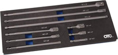 OTC - 1/4, 3/8 & 1/2" Drive Socket Extension Set - 9 Pieces, Includes 2, 6, 12" Lengths - Best Tool & Supply