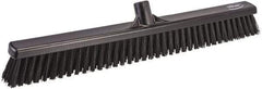 Vikan - 24.5" Combo Duty Polyester Push Broom - 2-3/4" Bristle Length, Plastic Block, European Threaded Handle Connection, Handle Sold Separately - Best Tool & Supply