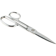 Heritage Cutlery - 3" LOC, 9-1/8" OAL Chrome Plated Heavy Duty Scissors/Shears - Left Hand, Metal Straight Handle - Best Tool & Supply