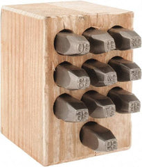 C.H. Hanson - 10 Piece, 1/4" Character Steel Stamp Set - Double Digit Figures, Double Digits - Best Tool & Supply