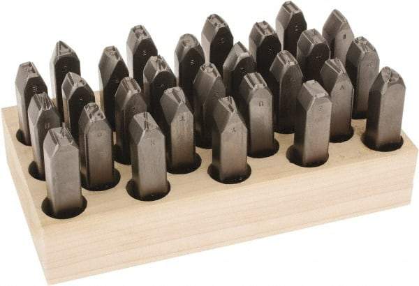 C.H. Hanson - 27 Piece, 5/8" Character Steel Stamp Set - Letters, Heavy Duty - Best Tool & Supply