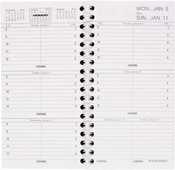 AT-A-GLANCE - 485 Sheet, 3-1/4 x 6-1/4", Weekly Appointment Refill - White - Best Tool & Supply