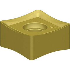 Kennametal - SNHJ442 LD Grade KCK15 Carbide Milling Insert - TiN/TiCN/Al2O3 Finish, 1/4" Thick, 1/2" Inscribed Circle, 1/32" Corner Radius - Best Tool & Supply