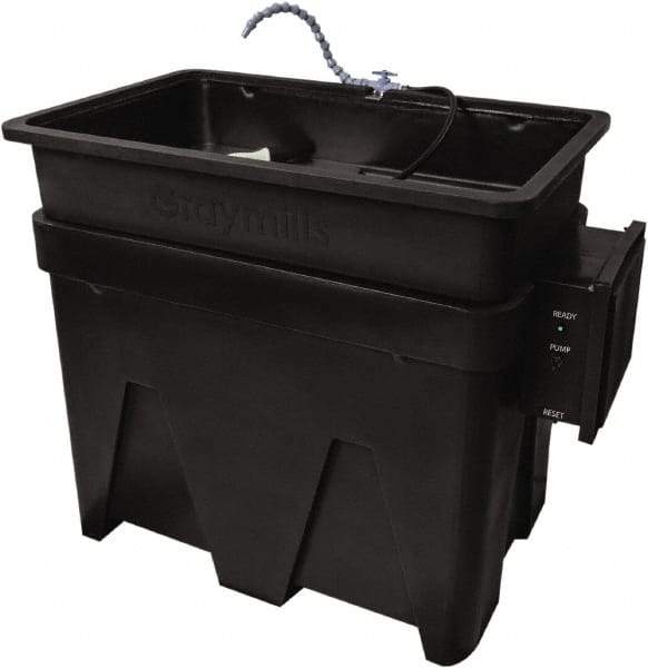 Graymills - Free Standing Water-Based Parts Washer - 30 Gal Max Operating Capacity, HDPE Tank, 43" Long - Best Tool & Supply