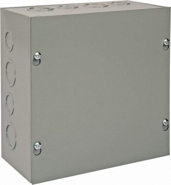 nVent Hoffman - Steel Junction Box Enclosure Screw Flat Cover - NEMA 1, 8" Wide x 8" High x 4" Deep - Best Tool & Supply