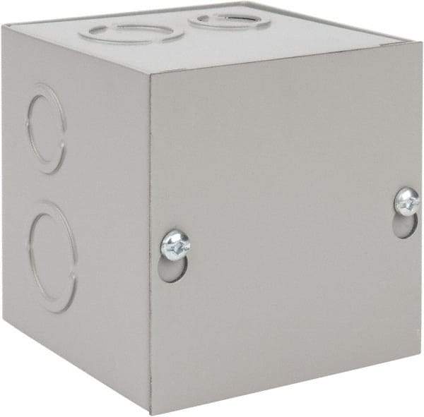 nVent Hoffman - Steel Junction Box Enclosure Screw Flat Cover - NEMA 1, 4" Wide x 4" High x 4" Deep - Best Tool & Supply