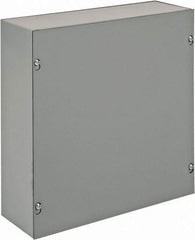 nVent Hoffman - Steel Junction Box Enclosure Screw Flat Cover - NEMA 1, 12" Wide x 12" High x 4" Deep - Best Tool & Supply