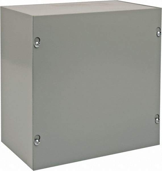 nVent Hoffman - Steel Junction Box Enclosure Screw Flat Cover - NEMA 1, 10" Wide x 10" High x 6" Deep - Best Tool & Supply