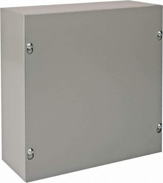 nVent Hoffman - Steel Junction Box Enclosure Screw Flat Cover - NEMA 1, 10" Wide x 10" High x 4" Deep - Best Tool & Supply