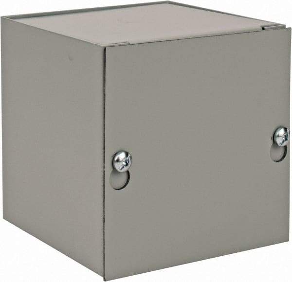 nVent Hoffman - Steel Junction Box Enclosure Screw Flat Cover - NEMA 1, 4" Wide x 4" High x 4" Deep - Best Tool & Supply