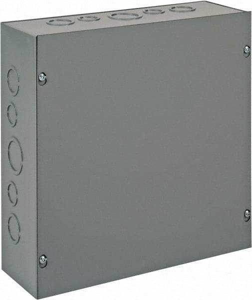 nVent Hoffman - Steel Junction Box Enclosure Screw Flat Cover - NEMA 1, 12" Wide x 12" High x 4" Deep - Best Tool & Supply