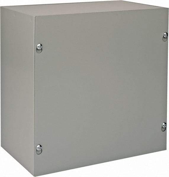 nVent Hoffman - Steel Junction Box Enclosure Screw Flat Cover - NEMA 1, 10" Wide x 10" High x 6" Deep - Best Tool & Supply