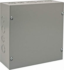 nVent Hoffman - Steel Junction Box Enclosure Screw Flat Cover - NEMA 1, 10" Wide x 10" High x 4" Deep - Best Tool & Supply