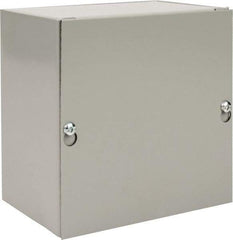 nVent Hoffman - Steel Junction Box Enclosure Screw Flat Cover - NEMA 1, 6" Wide x 6" High x 4" Deep - Best Tool & Supply