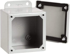 nVent Hoffman - Steel Junction Box Enclosure Screw Flat Cover - NEMA 12, 13, 6" Wide x 6" High x 4" Deep - Best Tool & Supply