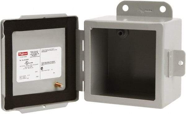 nVent Hoffman - Steel Junction Box Enclosure Hinge Flat Cover - NEMA 12, 13, 8" Wide x 10" High x 6" Deep - Best Tool & Supply