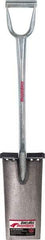 Razor-Back - 13" High x 6-1/2" Wide Square Steel Spade - 26" Long Steel D-Grip Handle, Front Turned - Best Tool & Supply