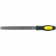 Stanley - 8" Long, Bastard Cut, Flat American-Pattern File - Single Cut, 2.9" Overall Thickness, Handle - Best Tool & Supply