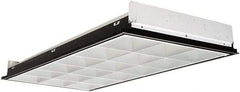 Cooper Lighting - 2 Lamps, 32 Watts, 2' x 2', Electronic Ballast Fluorescent Lamp Troffer - 9 Cells, 120 to 277 Volt, Polyethylene Diffuser, Steel Troffer - Best Tool & Supply