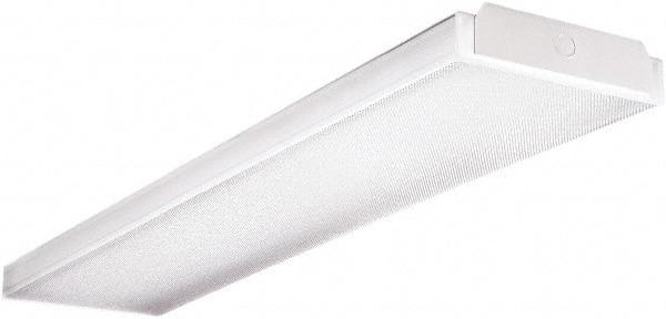 Cooper Lighting - 2 Lamp, 4 Ft. Long, 32 Watt, Surface Mounted, Fluorescent Lamp Wraparound Light Fixture - 120-277 Volt, Electronic Ballast - Best Tool & Supply