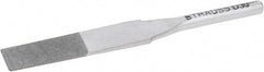 Strauss - 2.244" OAL Very Fine Flat Needle Diamond File - 0.238" Wide x 0.118" Thick, 0.59 LOC, Gray, 30 Grit - Best Tool & Supply