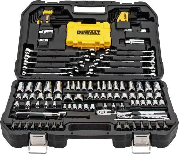 DeWALT - 142 Piece 1/4 & 3/8" Drive Mechanic's Tool Set - Comes in Blow Molded Case - Best Tool & Supply