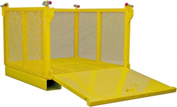 Machining & Welding - 36" Long x 36" Wide x 28" High Steel Basket-Style Bulk Container - 2,500 Lb. Load Capacity - Best Tool & Supply