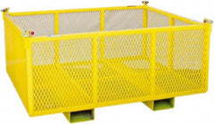 Machining & Welding - 48" Long x 48" Wide x 24" High Steel Basket-Style Bulk Container - 2,500 Lb. Load Capacity - Best Tool & Supply